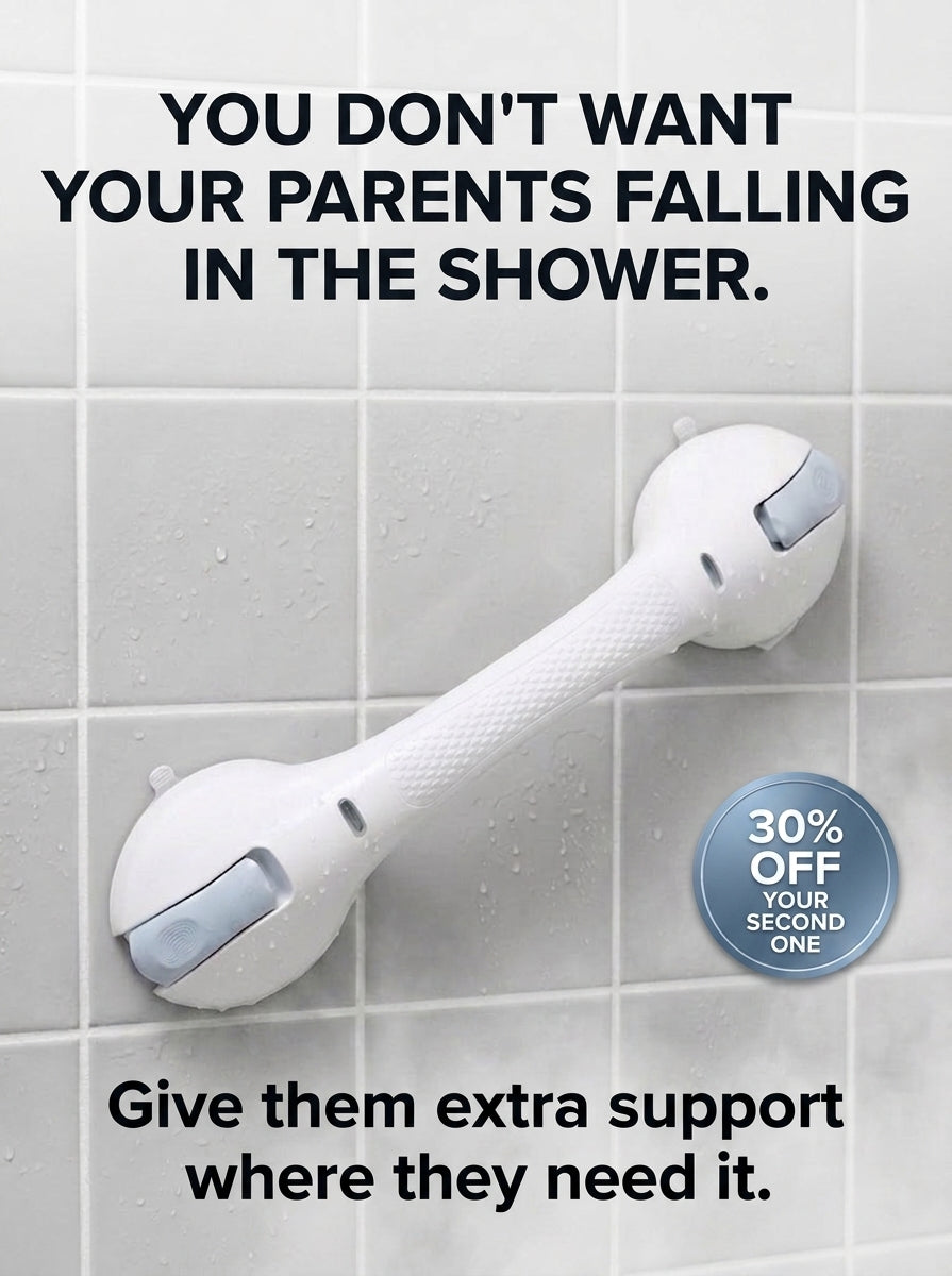 SafeGrip Shower Support Bar-No Drill Suction Handle